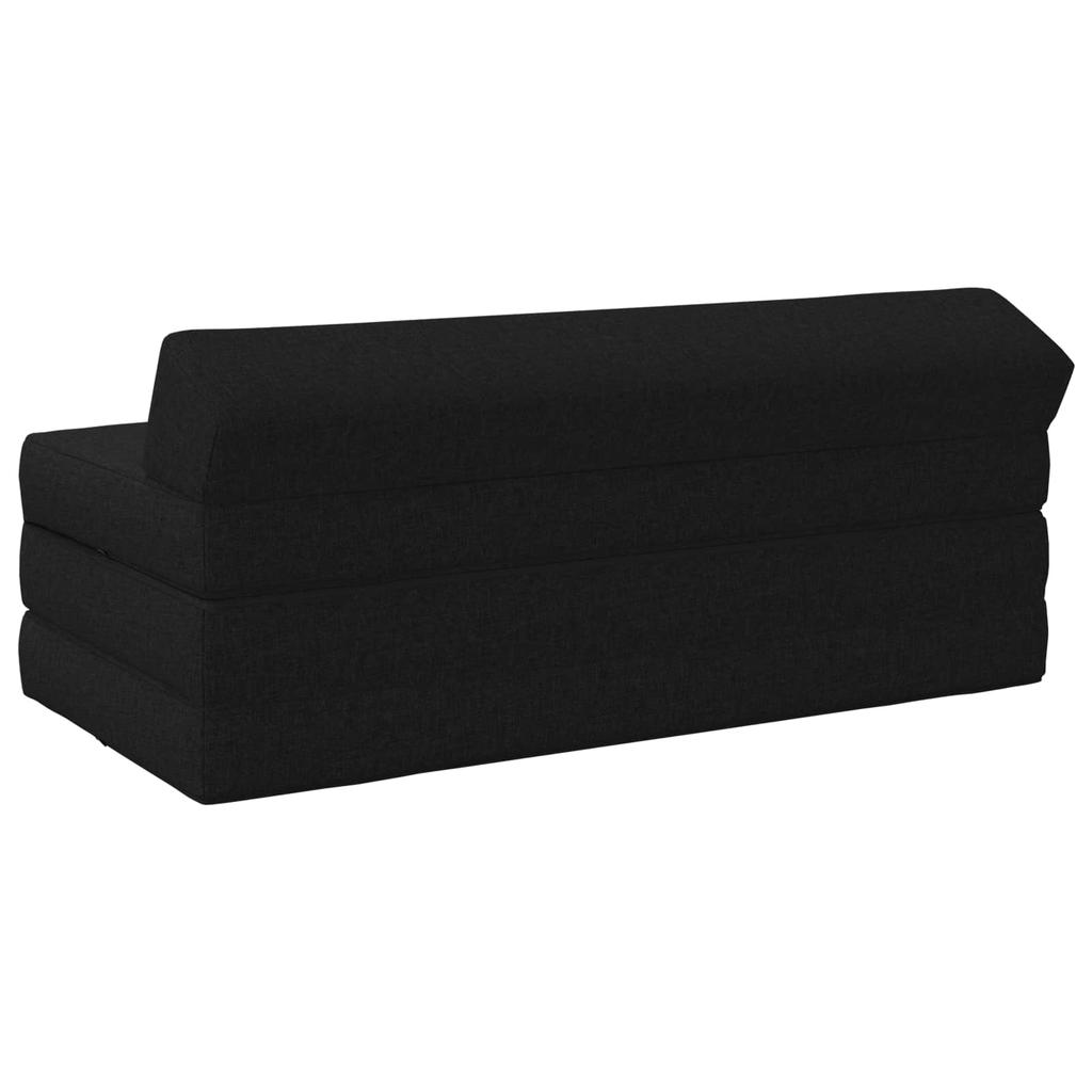 Folding Sofa Bed Black 120 x 60 x 49 cm Fabric