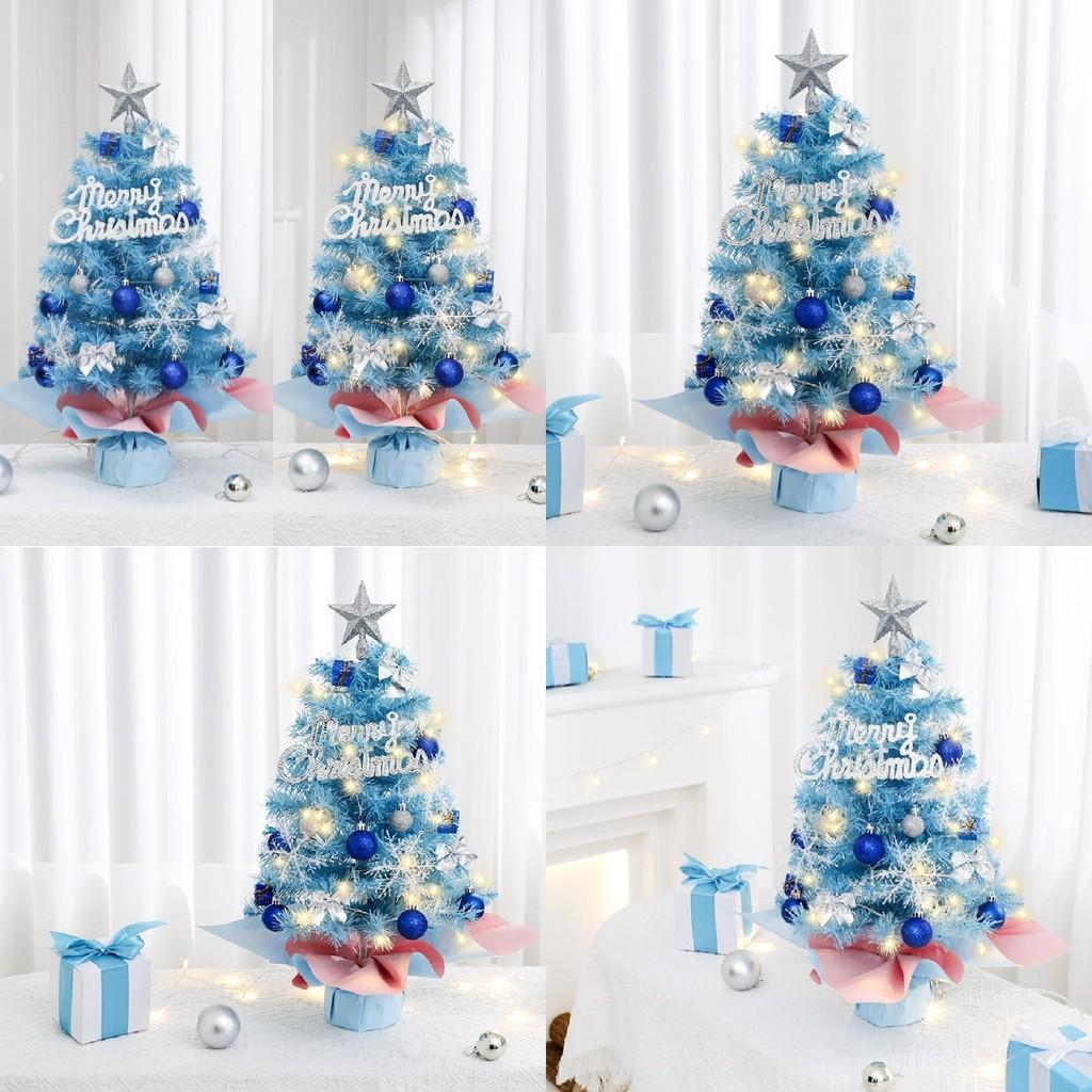 Mini Christmas Tree 45cm And 60cm Blue Tabletop Decorations Perfect For Festive Homes