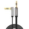 Kątowy Kabel Mini Jack 3,5Mm Aux Ugreen  Av119 Płaski 1M (Czarny)