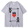 King and of Hearts Funny T Shirt Unisex Women Fashion Novelty TShirts Oversized Cotton Casual Playing Card Summer Streetwear