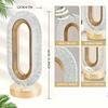 Modern Luxury Oval USB Rechargeable Crystal Table Lamp Living Room Bedroom Bedside Creative Decoration Atmosphere Night Light