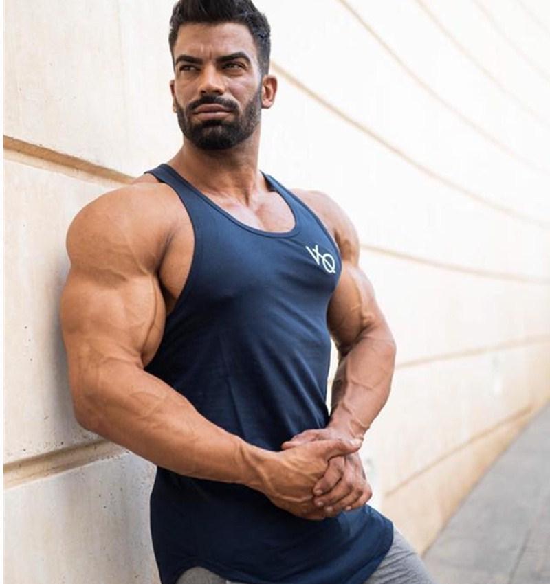 Men s 2021 Quick-Dry Sleeveless Running Vest - Trendy Solid Color XL