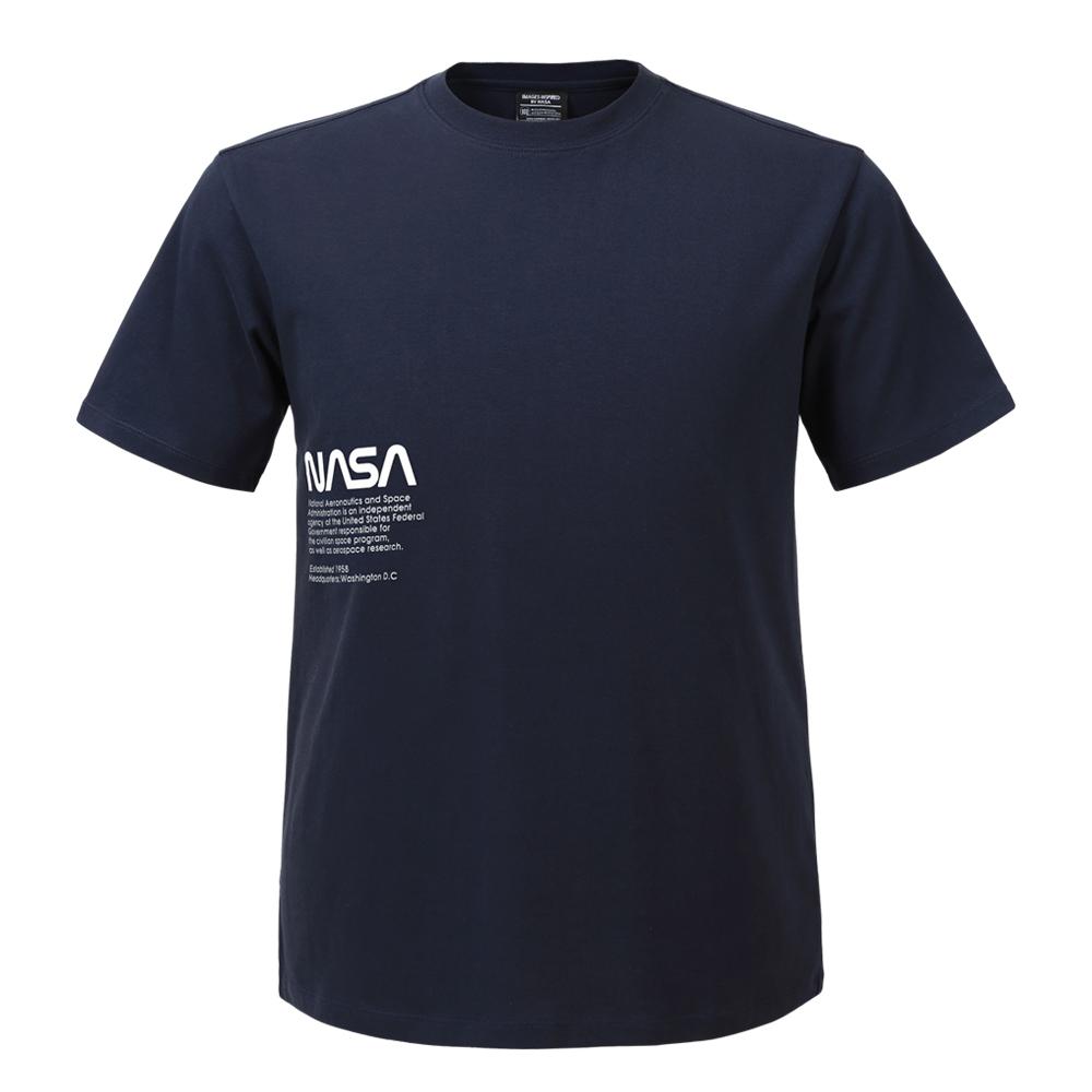 Nasa Unisex Training Cotton Blend Round Neck Short Sleeve T-Shirt [Navy] 95