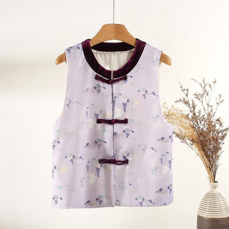 

Color Jacquard vest women s 2025 new early small vest top 3XL ([Recommended 138-75kg])