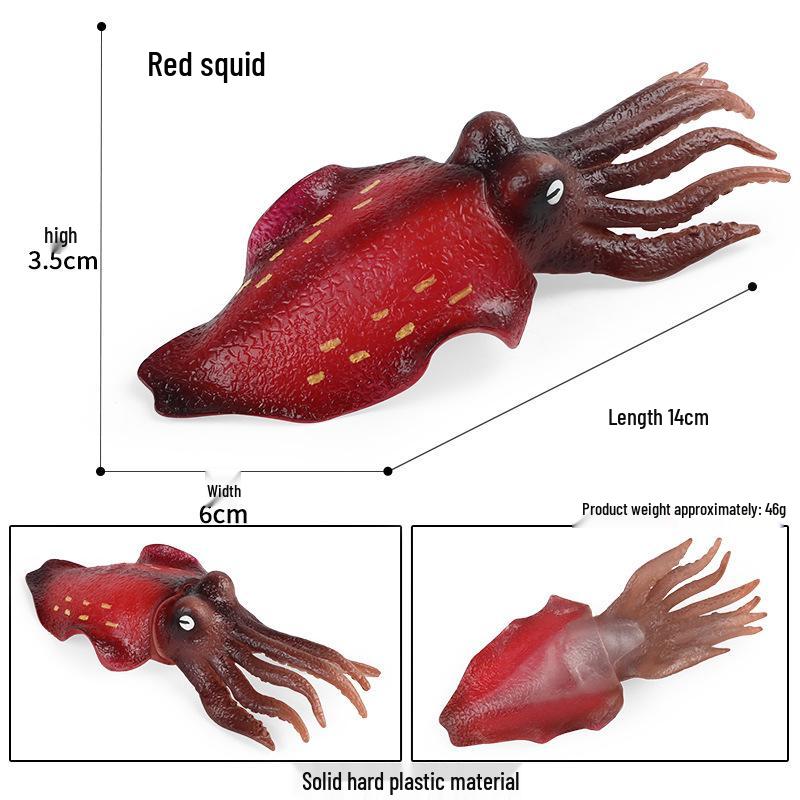 Solid Plastic Octopus Model Toy – Eight Arms Marine Animal Ornament for Children s Learning