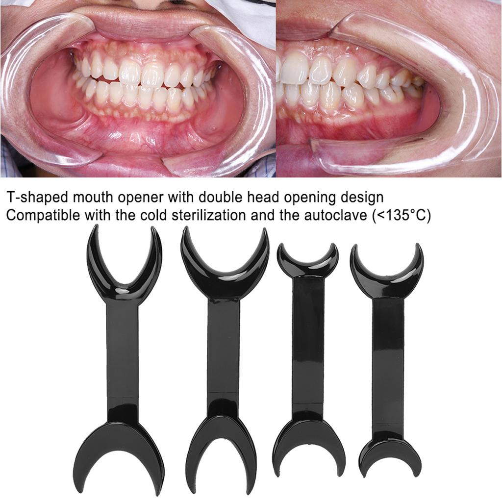 4PCS Dental T shape Intraoral Check Double Head Lip Retractor Mouth Opener