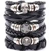 Xiyin Temu European and American Trend Retro Fashion Punk Style Leather Bracelet
