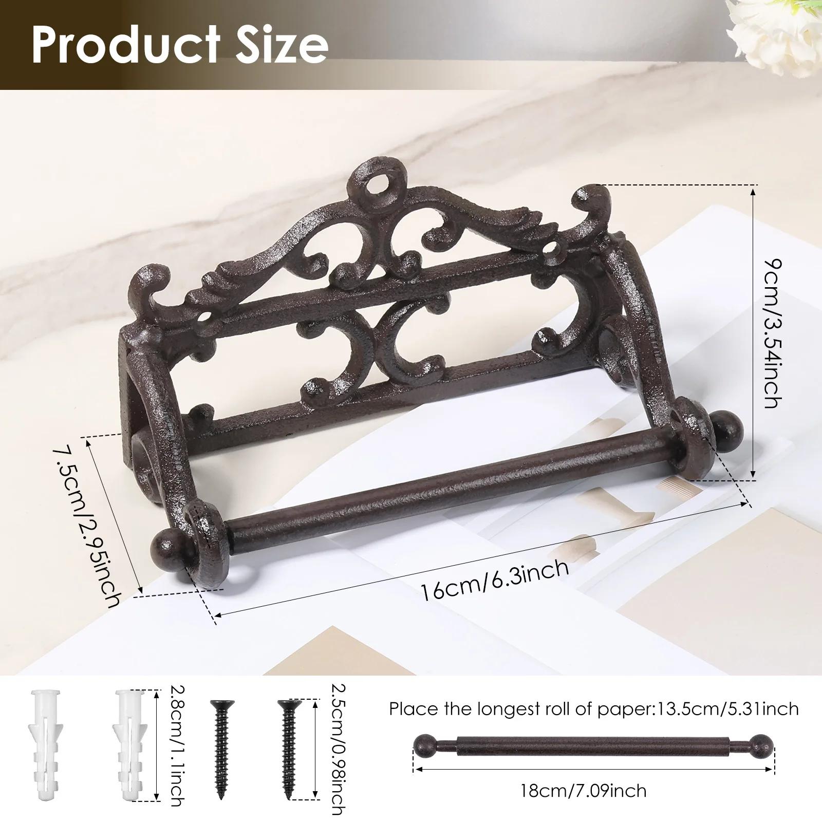 

Toilet Paper Roll Holder Metal Wall Mounted Tissue Holder European Vintage Design Toilet Paper Holder for Bathroom Decoration