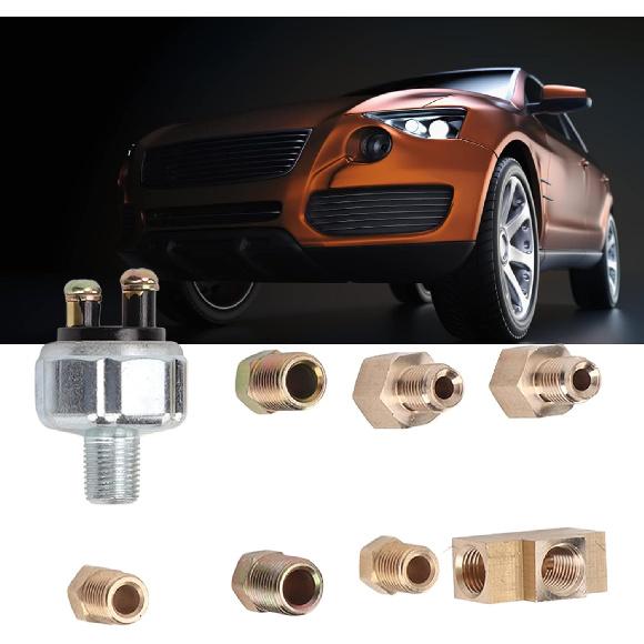 Hydraulic Brake Light Switch Kit Fit for 3/16 and /4 Inch Brake Lines ABS Metal Construction Replacement for Car Modifications and Enhanced Braking