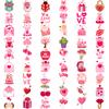 54pcs Temporary Tattoo Heart Symbols Temporary Tattoo Stickers Love Icons Waterproof Long-lasting Body Stickers For Cheeks