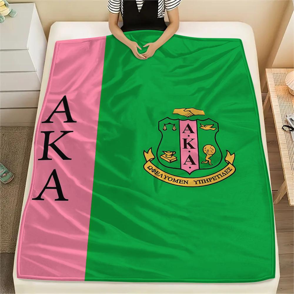 1Pc AKA Print Flannel Blanket, High quality Comfortable for All Seasons, Home Decor, Warmth and Comfort, Perfect for Christmas Gifts