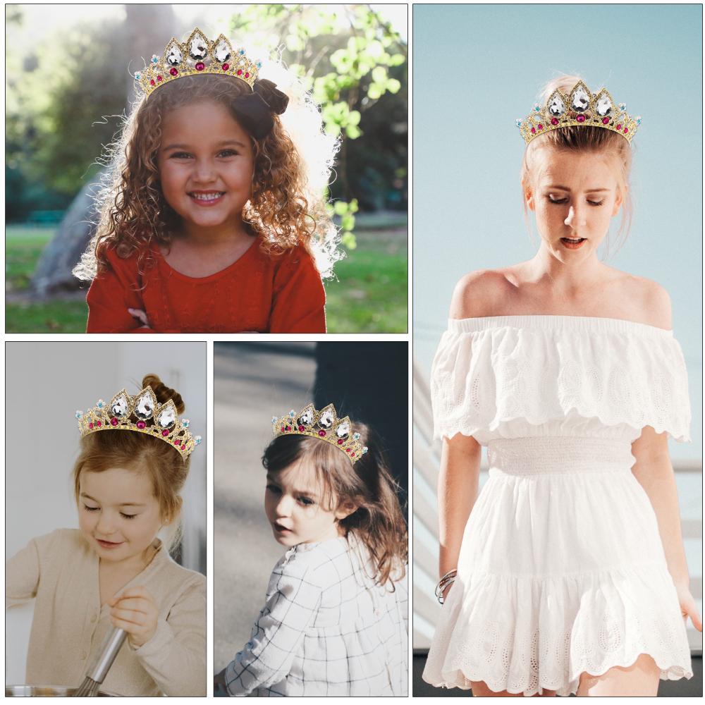 Rhinestone Tiara Handmade Wedding Princess Crown Bling Bling Pearl Headband Tiaras for Girls