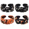 Halloween Headband Pumpkin Skull Design Glow Party Decoration for Adults Kids Holiday Gift 4pcs