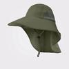 Wide Brim Sun Hat with Neck Flap for Men Women Adjustable Outdoor 50+UPF Protection Safari Cap Hiking Fishing Hat