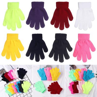 HOT Children Magic Glove Girl Boy Kid Stretchy Knitted Winter Warm Full Finger Gloves Children's Figure Skating Special Gloves