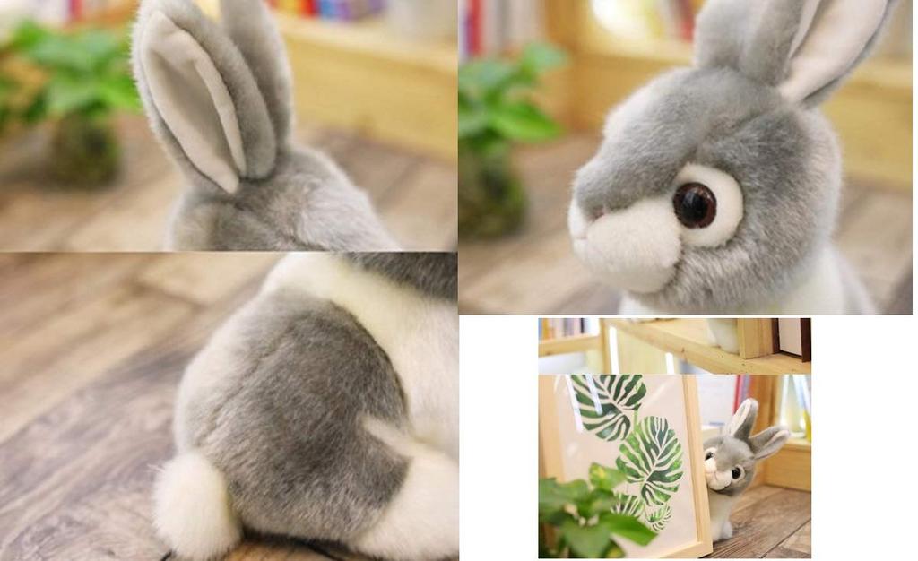 Adorable Rabbit Plush Toy - Enjoy a relaxing moment with this adorable bunny (Brown, 28cm)