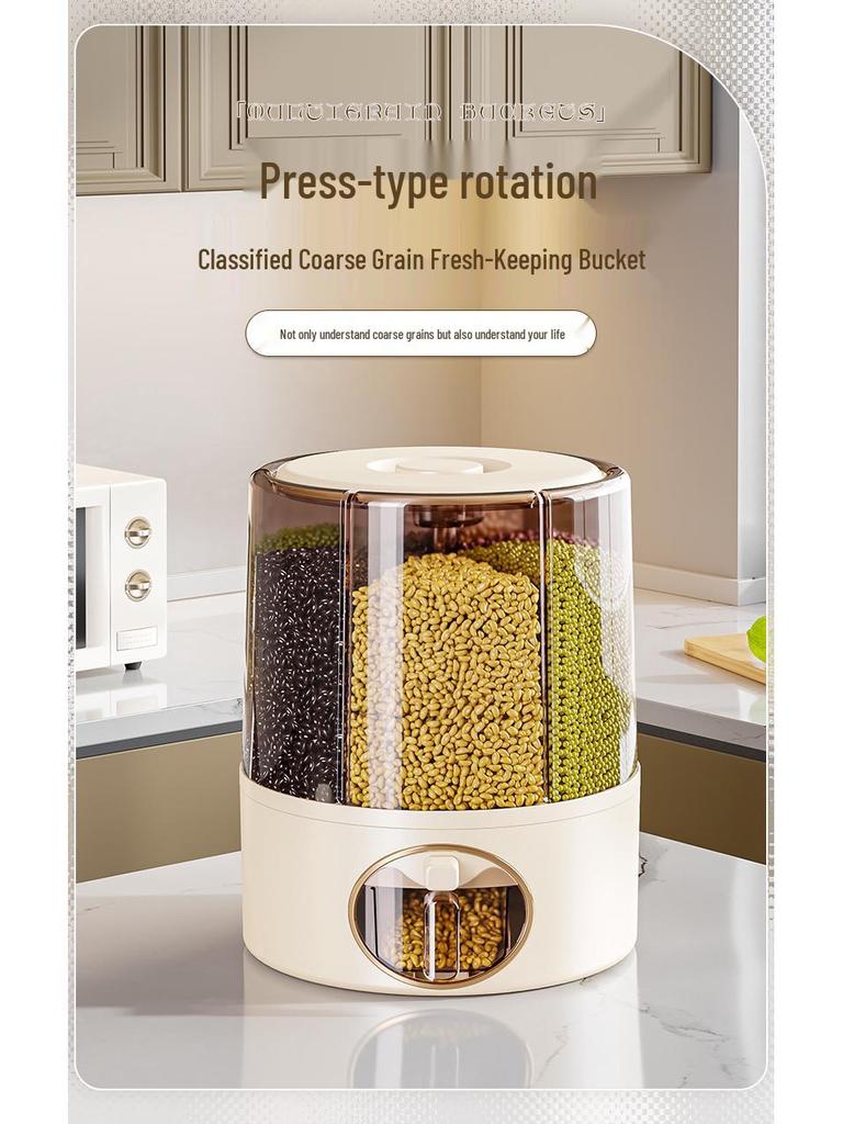 Rotating Rice Storage Container with Insect and Moisture Protection