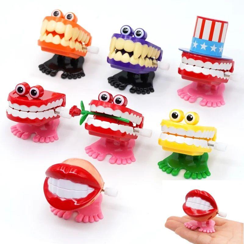 Jumping Teeth Gift Novelty Clock Toy Fun Christmas Halloween Children'S Prize Clock Toy Plastic Jumping Teeth Dental Gift