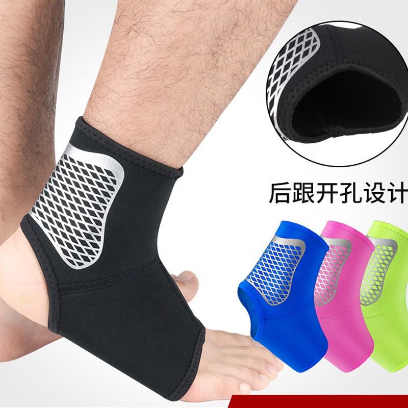 Fitness Sicherheit Silikon Neopren Gepolstert Gewichtstraining Unterstützung Knöchelstütze Bandage Sport Fußball
