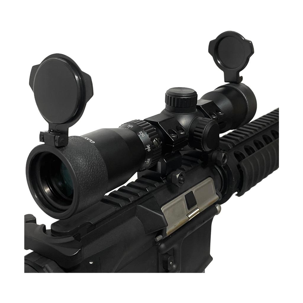 ChaosAirsoft Rifle Scope 1.5-5x32 Variable Magnification with Lens Cover and Zeroing Adjustment for Airsoft, Sniper Rifles, and More