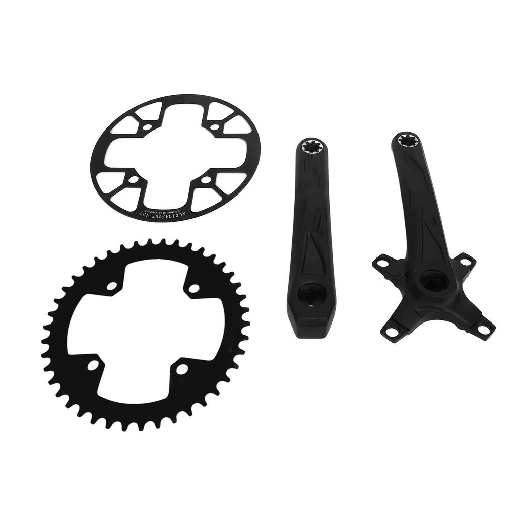 170mm Bike Crank Arm Set 104BCD with 42T Narrow Wide Chainring 40‑42T Guard Disc for Road Mountain Bike