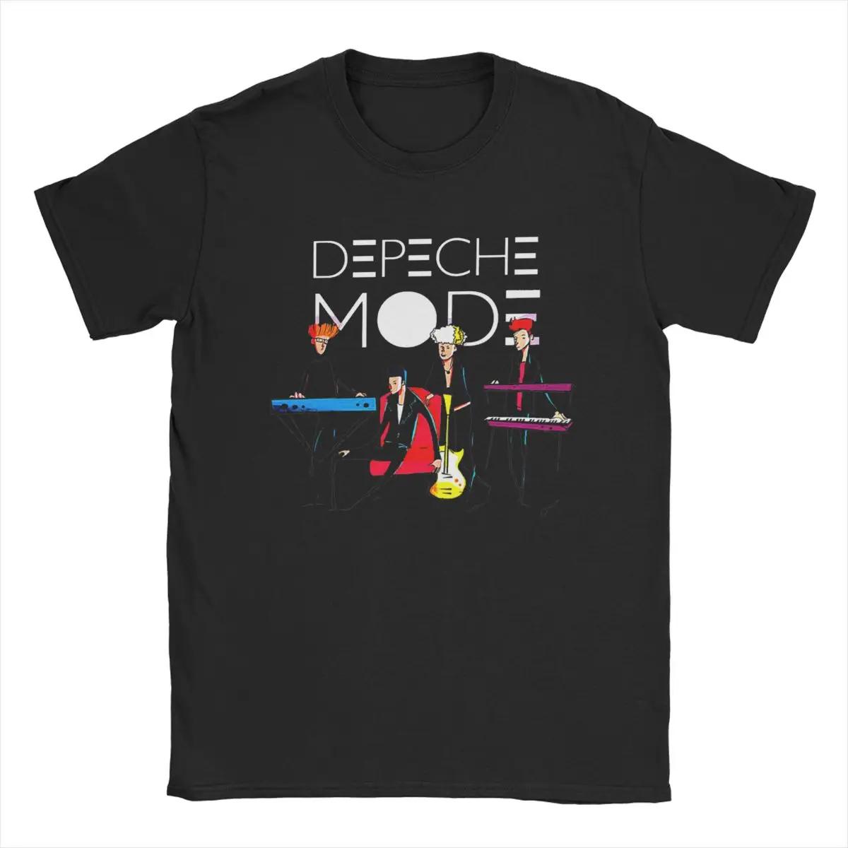 

Depeches Cool Modes футболки для мужчин футболка из чистого хлопка для отдыха с круглым вырезом и коротким рукавом футболка оригинальная одежда S чёрный