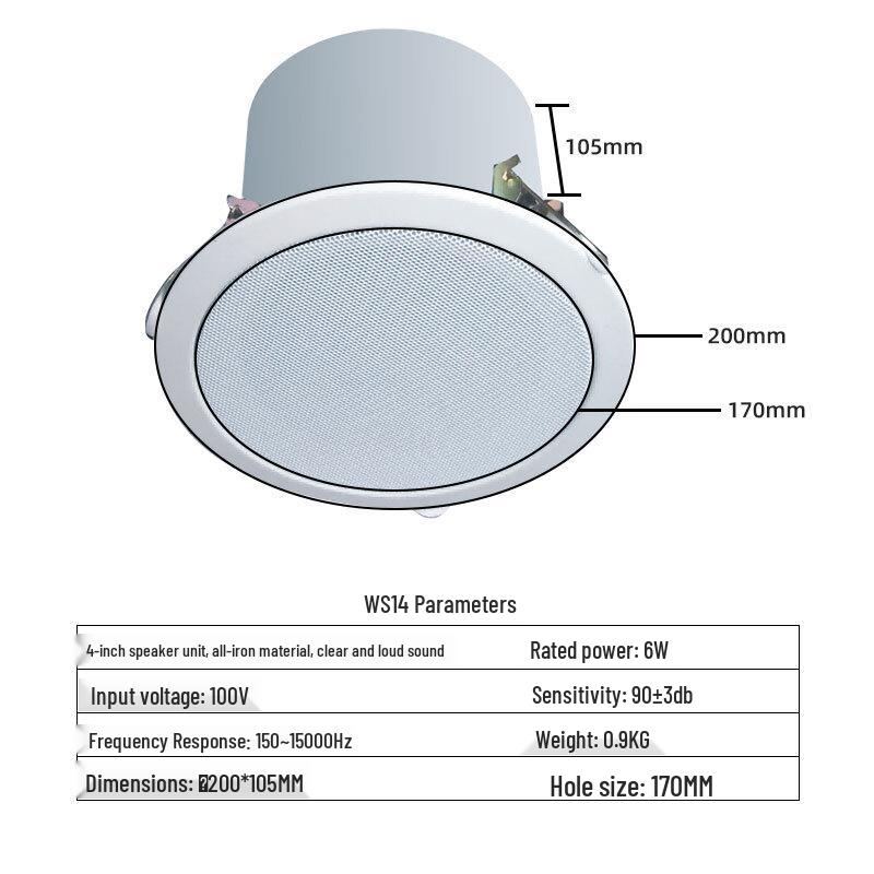 Weishu WS14-6 6W Ceiling Speaker (CN version)