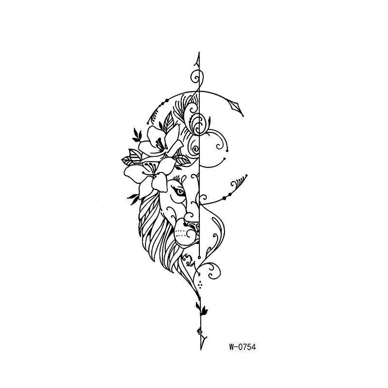 Beauty Sticker Cartoon Tattoo Sticker Temporary Waterproof Animation Flower Personalized Flower Arm Tattoo Sticker