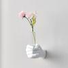Wandhängende handförmige Blumenvase für Trockenblumen Dekoration Kreativer Harz-Blumentopf Handgehaltene Vasen Kunst Heimverzierung