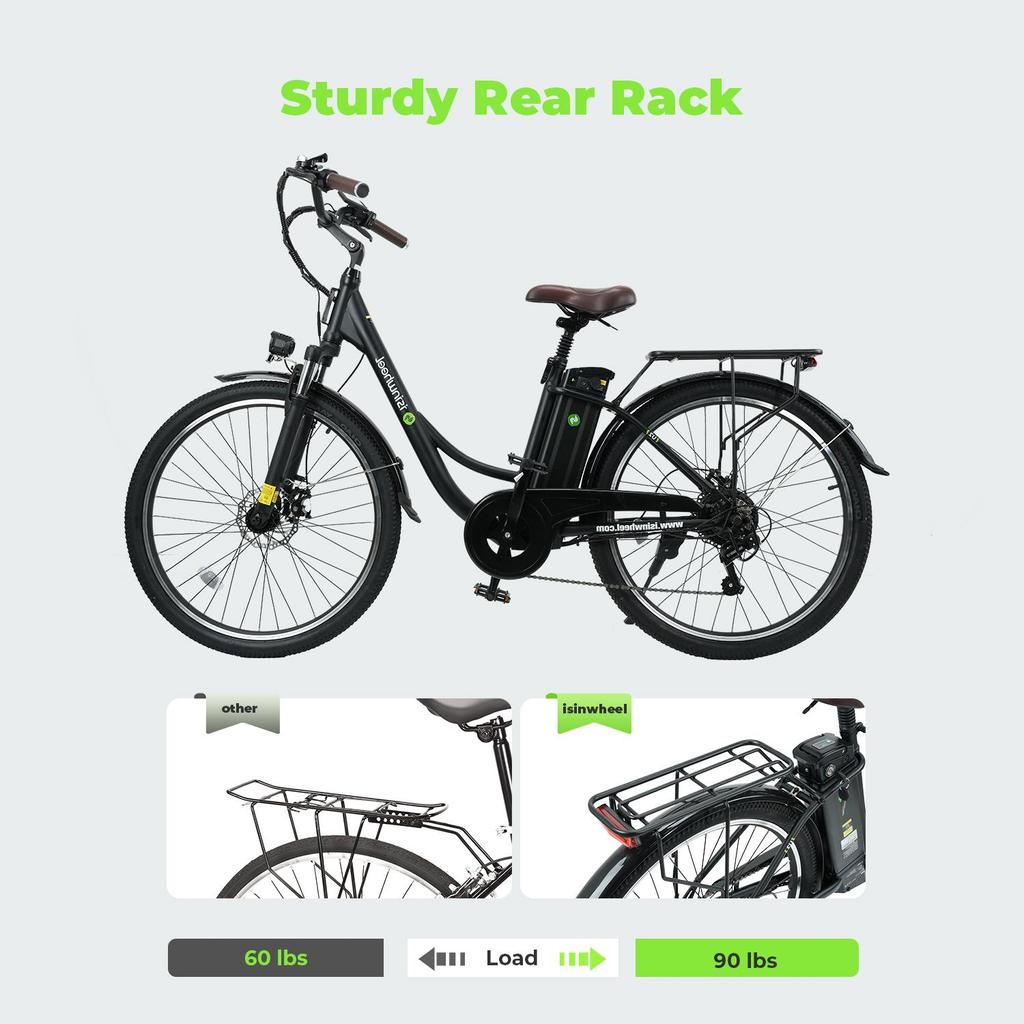 ISINWHEEL U2 Maximum Power 250W Maximum Speed 25KM/H Maxium Range 45 Miles (75KM) Battery 468 Wh Charging Time 6 H