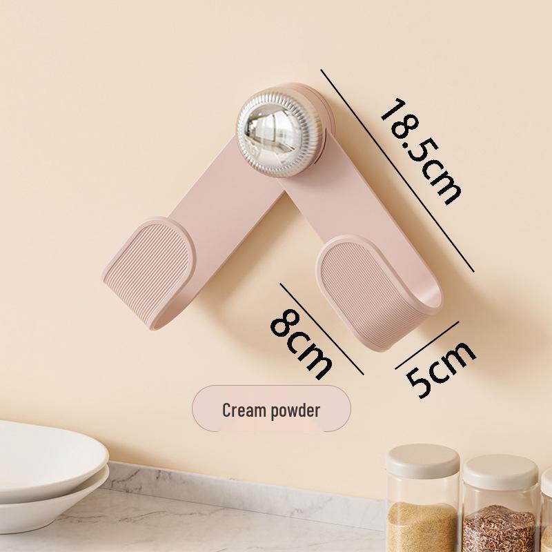 Adjustable Wall-Mounted Kitchen Rack: Multi-Functional Cream Suction Cup for Pot Lids and Cutting Boards, No-Punch Installation.