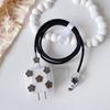 New flower data cable protective cover 14plus fast charging charging head 20w soft case is suitable for 11