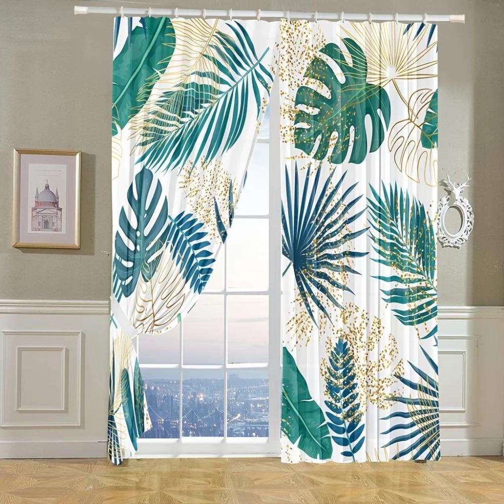 2 st Gardiner För Eid Ramadan Stångficka Gardin För Restauranger Offentliga Platser Vardagsrum Sovrum Kontor Arbetsrum Draperi