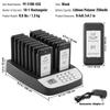 Restaurant-Pager-System, Kabellos 500m Reichweite Aufstell-Warteschlangen-Signal, Gäste-Kunden-Ruf-Piepser mit Vibration & Blinken, 16 Piepser