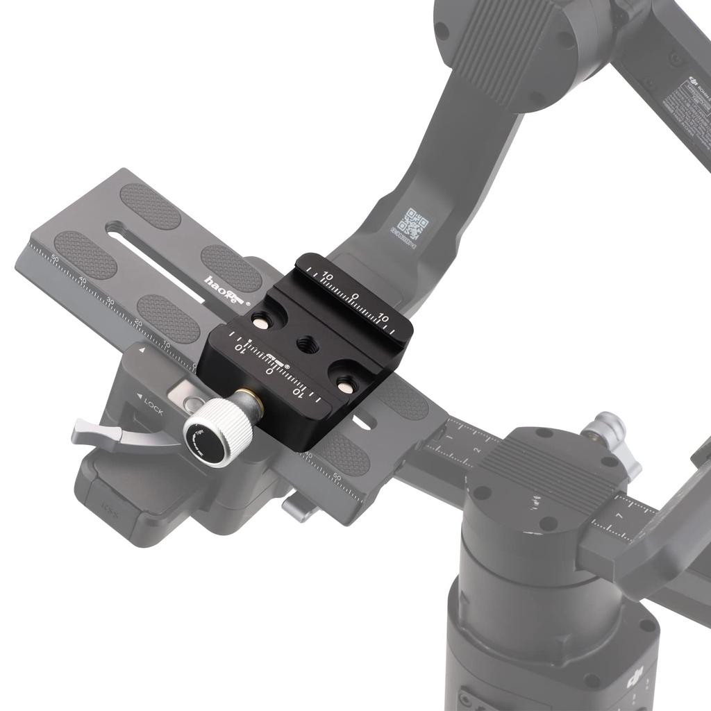 Haoge DSLR and Mirrorless Camera Quick Release for Standard Conversion DJI Ronin ZHIYUN Crane Weebill S and Manfrotto Tripod Ball Heads CP-40 Clamp,