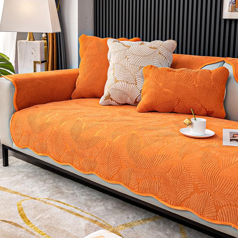 Chenille Sofa Cushion Simple Modern Leather Sofa Cushion Non-Slip Sofa Cover Four Seasons Universal Thickening