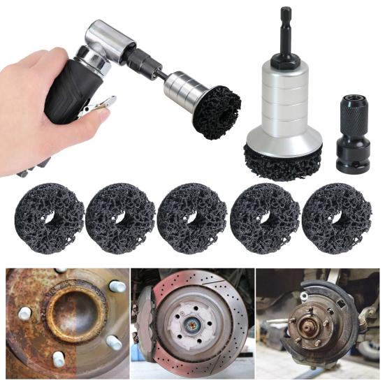 Wheel Hub Resurfacing Kit Precision Rust Removal Tool Wheel Stud Cleaner Easy Installation Automotive Maintenance Kit