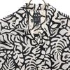 Gap Linen Blend Leaf Pattern Short Sleeve Open Collar Shirt XS White Men's Used