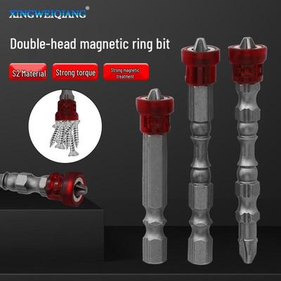 Einzel- & Doppelkopf Magnetischer Kreuzschlitz-Schraubendreherbit für Elektro-/Luftschraubendreher