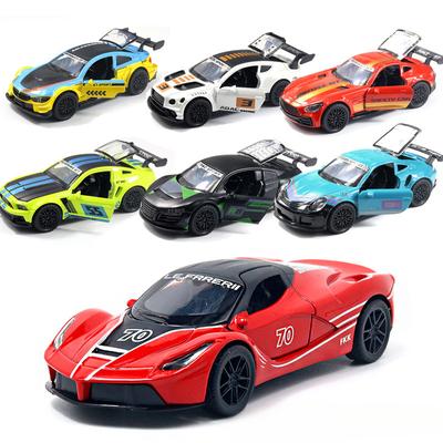 1:36 Alloy Sports Car Model Children's Pull Back Door Open Car Toy Boy Ornaments