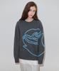 SINOON Rose Flower Pullover Knit (Charcoal)