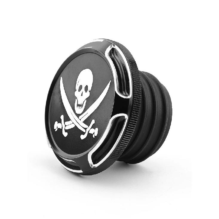 Motorcycle Skull Fuel Tank Gas Cap Cover Vented For Harley Dyna FXD Softail FLST Touring Street Electra Glide Road King 96-2022