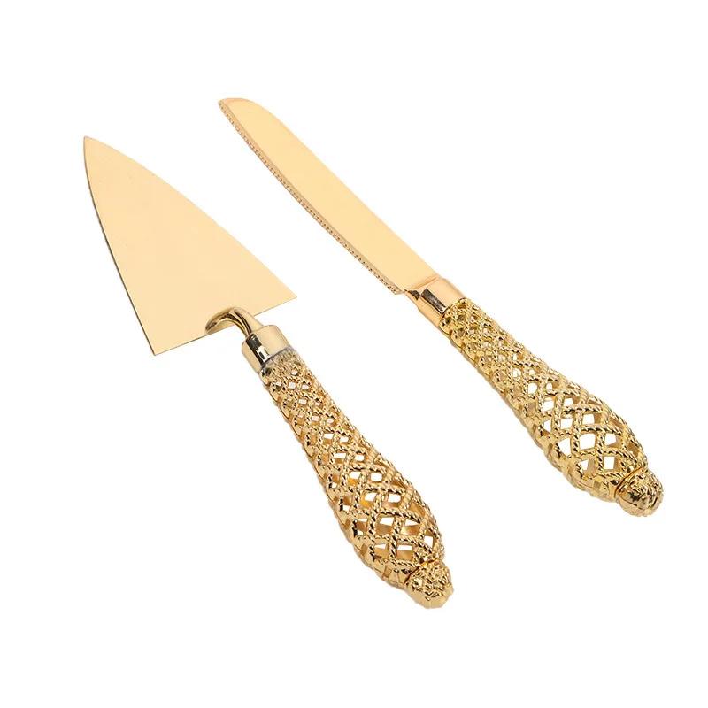 2Pcs Wedding Cake Knife and Shovel Pizza Bread Knife Wedding Supplies Cake Knife Triangle Bread Shovel Baking Tools