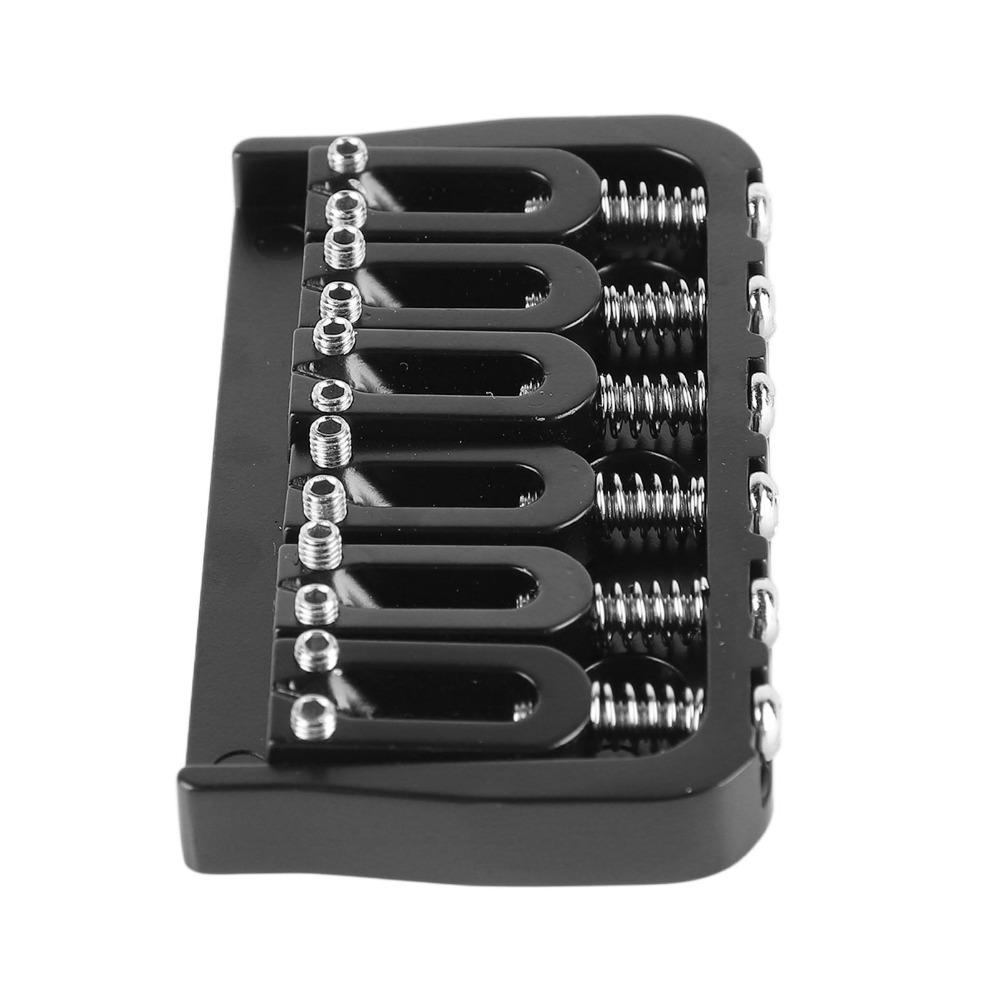 Black\Silver Electric Guitar Fixed Bridge Hardtail Saddle Bridge Electric Guitar Replacement