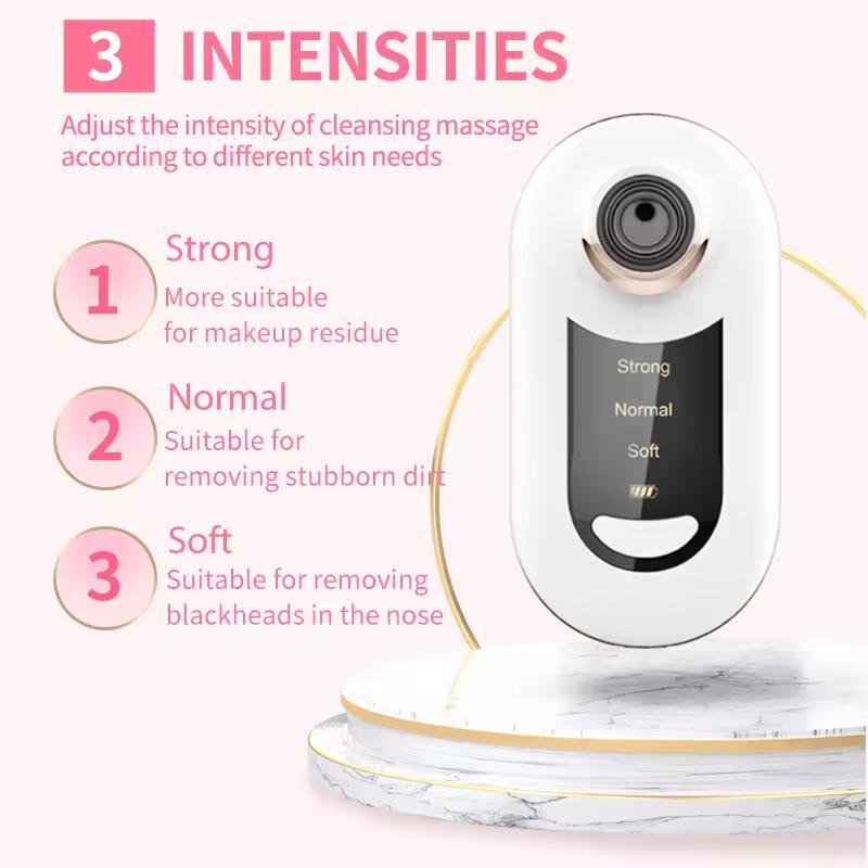 Portable Blackhead Remover Vacuum Suction Tool Pore Cleaner for Face and Nose Home Use Skin Care Device with 5 Adjustable Levels