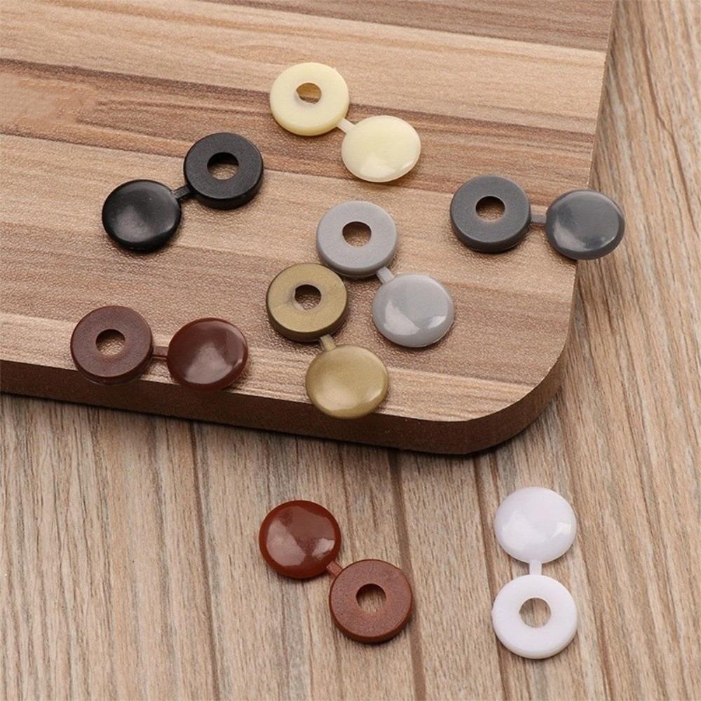 100PCS DIY Screw Protective Covers Snap Protective Fold Snap Cap Decorative Hardware