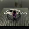 Horse Eye Ring Inlaid With Imitation Amethyst Topaz Colored Treasure Multi-Colored Garnet Live Women'S Ring