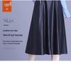 Women's Genuine Leather High Waist Midi Skirt - Autumn 2025 A-line Lambskin Umbrella Skirt