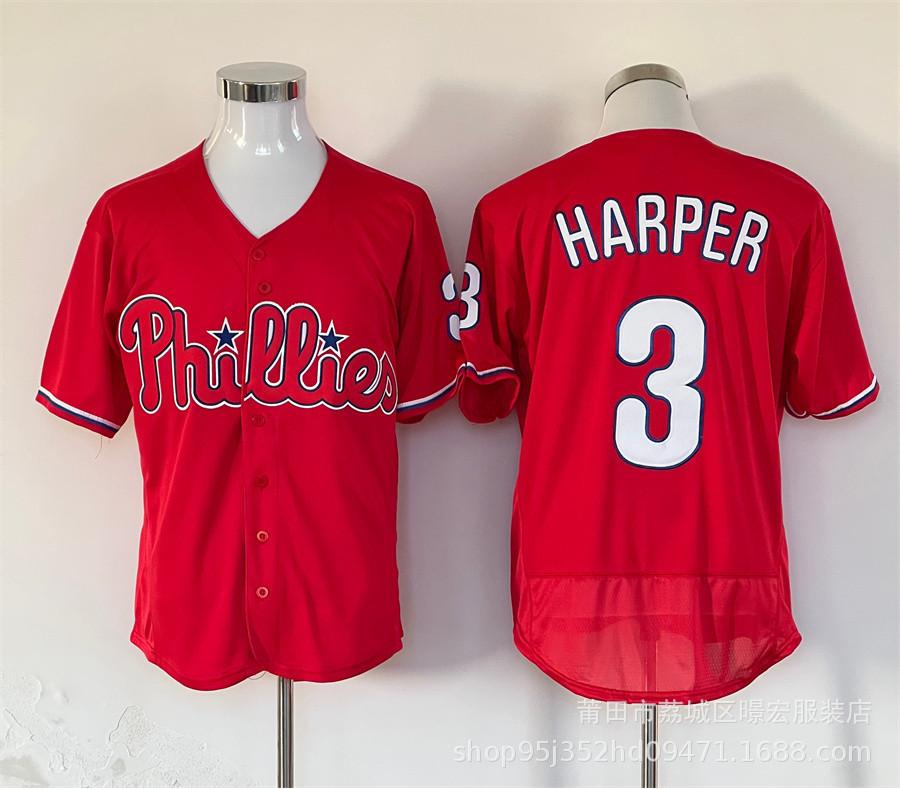 Philadelphia Phillies Embroidered Baseball Uniform For Wholesale Imported Bamboo Fiber Fabric Available In Multiple Colors And Sizes