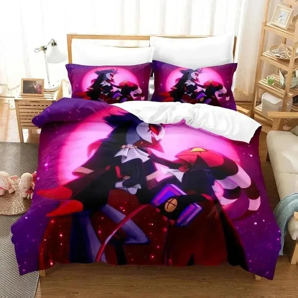 

Comforter 3D Print Anime Helluva Blitzo Boss Bedding Set Bed Set Comforter King Queen Size Boys Adult Comforter (quilt)-EU Single(135*200cm)3pcs